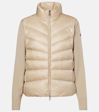Moncler Down-paneled virgin wool cardigan