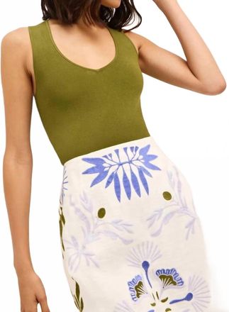 Marie Oliver Miranda Knit Tank Top In Pesto