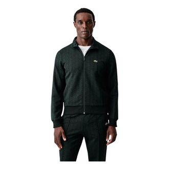 Lacoste Paris Monogram Rits Sweatshirt - Heren - Sweatshirts & Hoodies - Groen - Maat: L Katoen