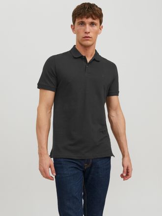 Jack & Jones Poloshirt JACK & JONES BASIC POLO, Herren, Gr. XXL, schwarz, Piqu&eacute;, Obermaterial: 100% Baumwolle, schmal h&uuml;ftbedeckend, Rundhals, B&uuml;ndchen, Shirts Pol