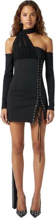 Blumarine Black Halter Neck Mini Dress