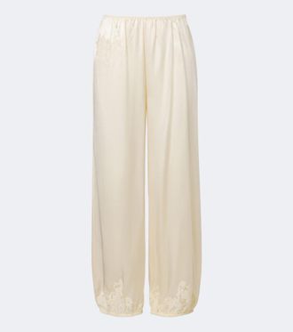 D&ocirc;en D&ocirc;en Yaria lace-trimmed silk satin balloon pants