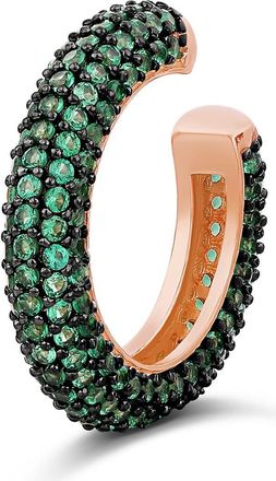 SHYMI Pavé Ear Cuff in Gold/Green at Nordstrom