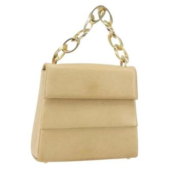 Ferragamo Pre-owned Handbags, female, Beige, Size: ONE SIZE Pre-owned Handbag