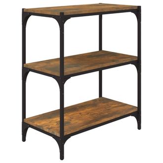 vidaXL Vidaxl - Estanter&iacute;a Contrachapada Y Acero Roble Ahumado 60x33x70,5 Cm