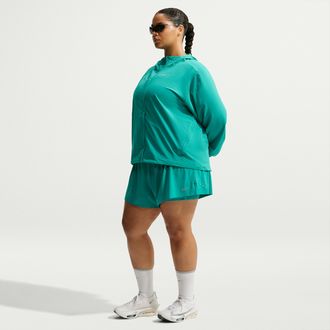 Nike Womens Swift Dri-FIT Mid-Rise 2-in-1 Running Shorts (Plus Size) in Green | HQ8755-300