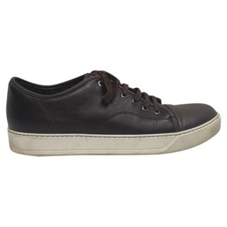 Lanvin Lanvin Lage Sneakers in Bruin Leer