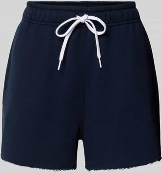 Polo Ralph Lauren Sweatshorts mit ausgefranstem Saum und Gesäßtasche in Marine, Größe XXL