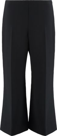 Khaite Womens Cropped Pants - Black - Size 12 UK