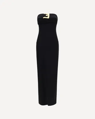 Balmain Long stretch viscose Dress Female 36