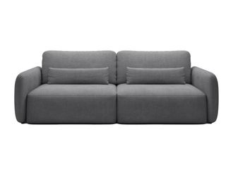 VENTE-UNIQUE.COM Sof&aacute; cama poli&eacute;ster 3 plazas gris 238x103cm