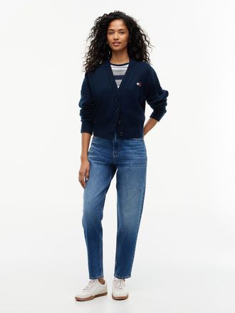 Tommy Hilfiger Womens Tommy Jeans High-Rise Tapered Jean - Denim Dark - 26W x LongL