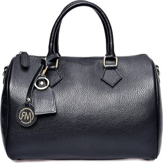 Roberta M Zwart Rundleer Tas