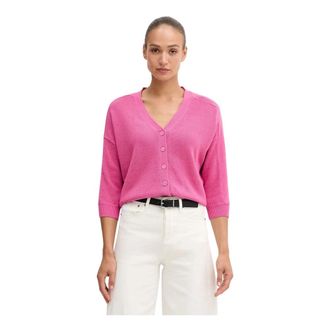 Marc Aurel V-hals Vest - Dames - Vesten - Roze - XL - Katoen - Truien & Vesten
