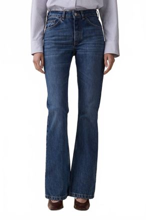 Jeanerica Moda Mid Rise Slim Flared Jean In Fresco Blue