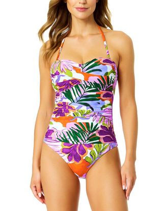 Anne Cole Twist Front Strapless One-Piece