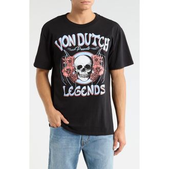 Von Dutch Legends Logo Cotton Blend Graphic T-Shirt in Black at Nordstrom, Size X-Large