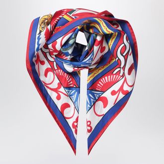 Dolce & Gabbana Square twill silk scarf with Carretto print