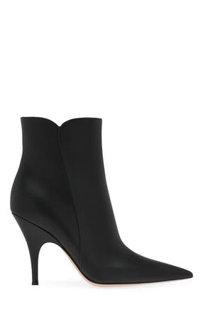 Gianvito Rossi Sofia Bootie in Black Calf Leather at Nordstrom, Size 40.5