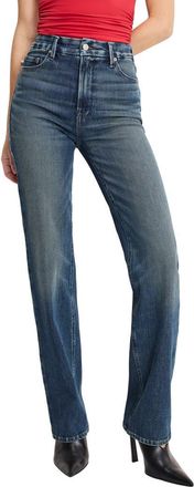 Good American Soft-Tech Good True Relaxed Straight Leg Jeans in Indigo1147 at Nordstrom, Size 00