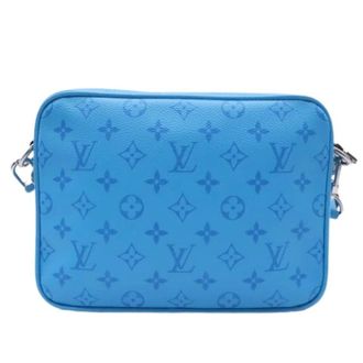 Louis Vuitton Pre-owned Taigarama M27641 Schoudertas - Heren - Pre-owned - Blauw - Maat: ONE Size Zijde