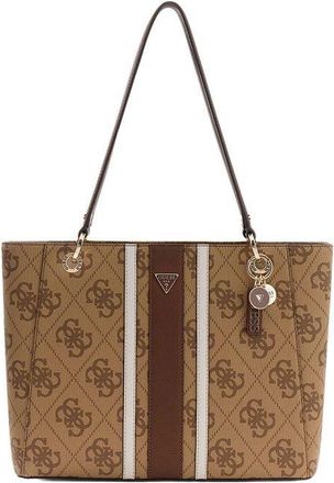 Guess Womens Crossbody Bag Latte Logo-Brown Polyurethane Crossbody-bags