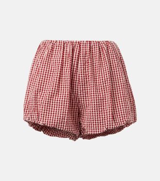 Possé Aurelia gingham cotton shorts
