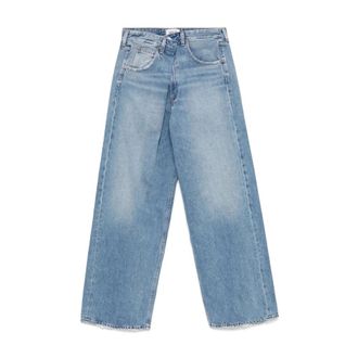 A Gold E Wide Jeans, female, Blue, Size: W28 Mantra Vana