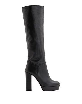 8 by YOOX LEATHER PLATFORM TALL BOOTS