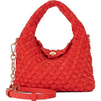 Dune London Dinkydeliberate Woven Top Handle Bag in Red at Nordstrom