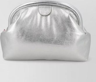 Stella McCartney falabella soft clutch bag metallic finish