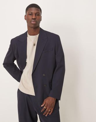 Selected Liam regular fit blazer in navy