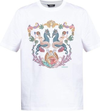 Versace Graphic Print White T-Shirt