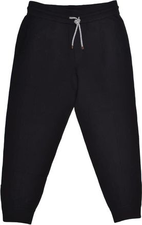 Brunello Cucinelli MenS Black Wool Knit Sweatpants, Size XS