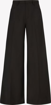 Serena Bute Wide Leg Jean - Chocolate Brown Wool