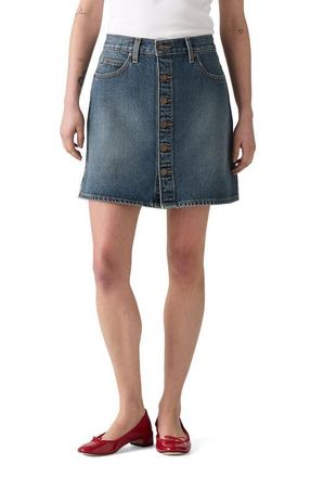 Levi's Retro Button Front Denim Skirt in Eight Track Skirt at Nordstrom, Size 26