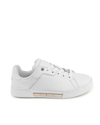Tommy Hilfiger Womens Leather Lowtop Sneakers - White - Size EU 36