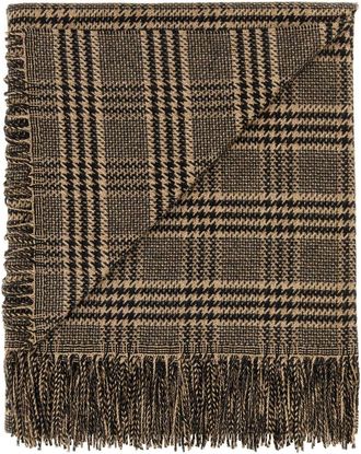 Saint Laurent Womens Prince Scarf Black Silk Cashmere