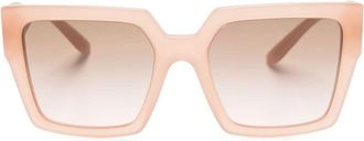 Dolce & Gabbana Eyewear square-frame sunglasses - women - Acetate/Metal - 53 - Neutrals