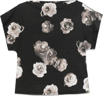 Liviana Conti Zwart en witte blouse Ros 2 - Dames - Blouses - Zwart - XS - Overhemden