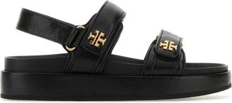 Tory Burch Platte sandalen - Dames - Sandalen - Zwart - 38 EU - Nylon - Schoenen