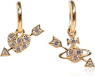 Vivienne Westwood Accessoires, Dames, Geel, ONE Size, Kiri Zilveren Oorbellen