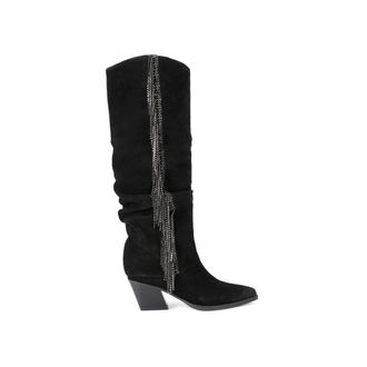 Kurt Geiger Womens Suede Tempt Boots - Black - Size UK 8
