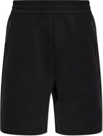 Moncler Sweatshorts met Patch - Heren - Korte Broeken - Zwart - XL - Katoen - Korte Broeken