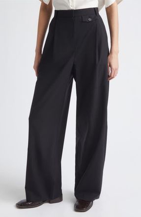 EENK Front Tucked Detail Pants in Black at Nordstrom, Size X-Small