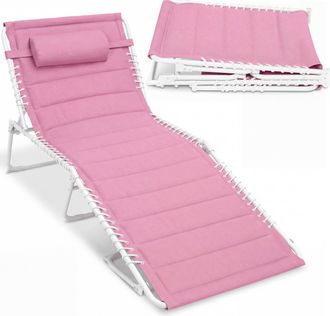 Best Choice Products Extra Wide Padded Patio Chaise Lounge Chair, Portable Recliner w/ 8 Positions