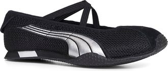 Puma Womens Ballet Flats H-Street Black Mesh 76.fabric Ballerina Shoes