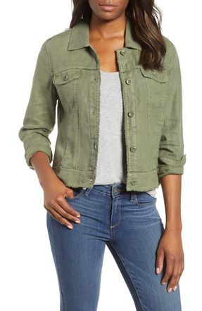 Tommy Bahama Two Palms Linen Raw Edge Jacket in Tea Leaf at Nordstrom, Size X-Small