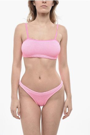 Reina Olga Ruched Bikini in Solid Color size One Size