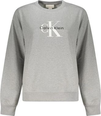 Calvin Klein Sweatshirt met lange mouwen - Dames - Sweatshirts - Grijs - XS - Katoen - Hoodies & sweatvesten